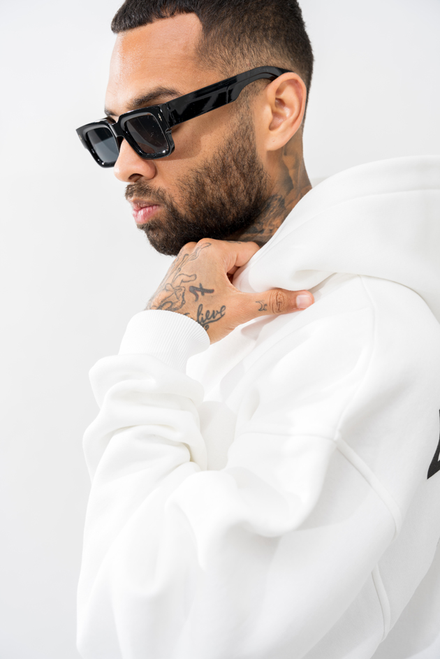 Im Studio | White Hoodie with sunglasses (2025)